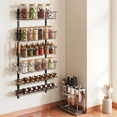 Rebrilliant 6-Tier Wall Mounted Spice Rack Organizer Hanging